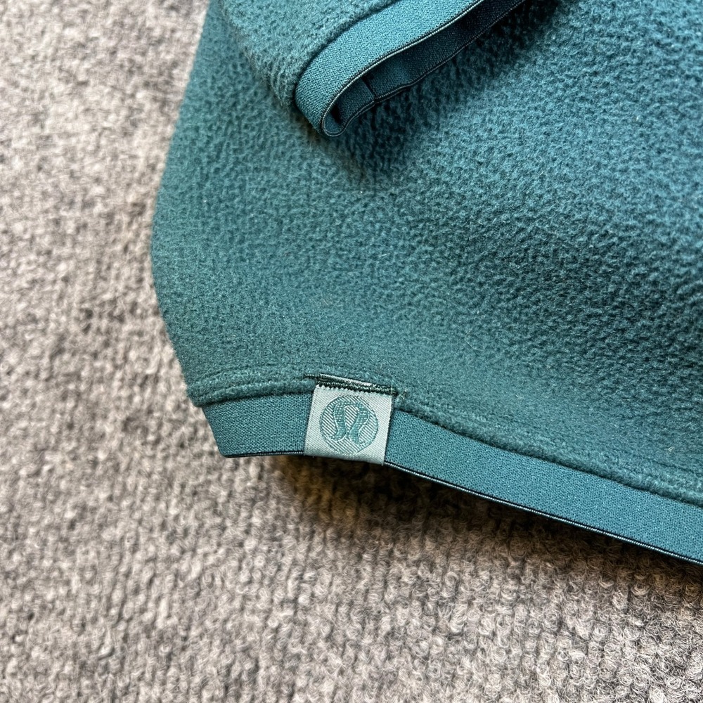 Lululemon Oversized Fleece Half Zip Pullover Mens XXL Teal Blue Jacket LM3DTCS - Picture 3 of 10